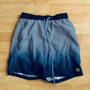 Calvin Klein Bathing Suit Blue Stripes Medium